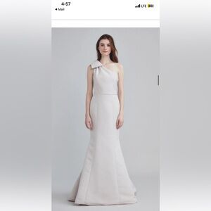 Bella Bridesmaid Dress- Amsale, Style: Sierra GB199A, color: ICE, size:10